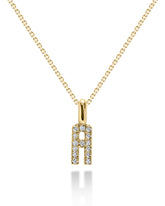 Deco diamond letter necklace - One Letter